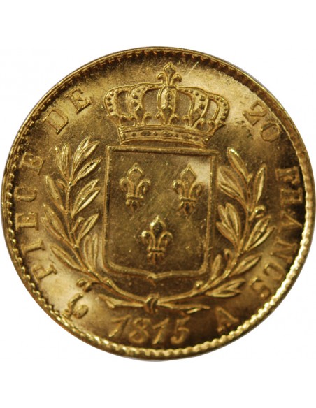 LOUIS XVIII - 20 FRANCS OR 1815 A PARIS
