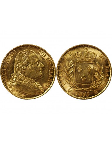 LOUIS XVIII - 20 FRANCS OR 1815 A PARIS