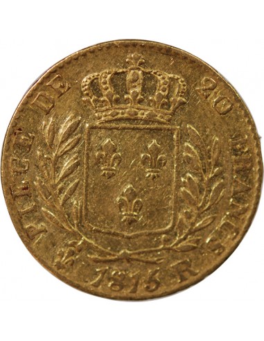 LOUIS XVIII - 20 FRANCS OR 1815 R LONDRES﻿