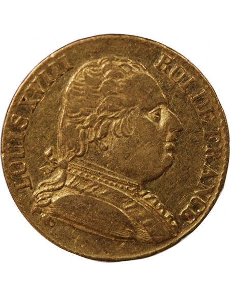 LOUIS XVIII - 20 FRANCS OR 1815 R LONDRES﻿