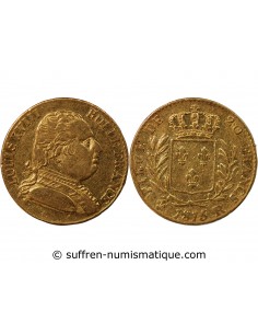 LOUIS XVIII - 20 FRANCS OR 1815 R LONDRES﻿