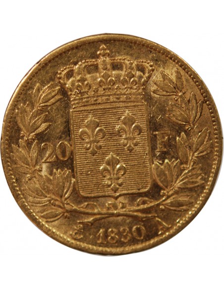 CHARLES X - 20 FRANCS OR 1830 A PARIS "5 Feuilles"﻿