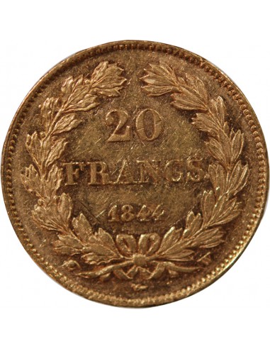 LOUIS PHILIPPE﻿ - 20 FRANCS OR 1844 W LILLE