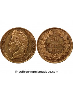 LOUIS PHILIPPE﻿ - 20 FRANCS OR 1844 W LILLE