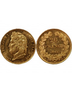 LOUIS PHILIPPE﻿ Ier - 20 FRANCS OR 1847 A PARIS﻿ 2