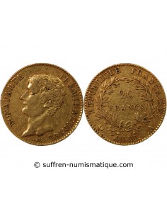 BONAPARTE 1er CONSUL﻿ - 20 FRANCS OR AN XI A PARIS﻿
