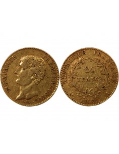 BONAPARTE 1er CONSUL﻿ - 20 FRANCS OR AN XI A PARIS﻿ 2