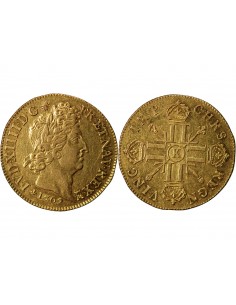 LOUIS XIV﻿ - DOUBLE LOUIS D'OR AUX HUIT L - 1702 K BORDEAUX 2