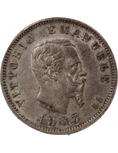 ITALIE, VICTOR EMMANUEL II - 1 LIRE ARGENT 1867 M