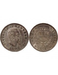 ITALIE, VICTOR EMMANUEL II - 1 LIRE ARGENT 1867 M 2