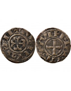 DUCHÉ DE BRETAGNE, ANONYME - DENIER - 1186 / 1213, NANTES 2