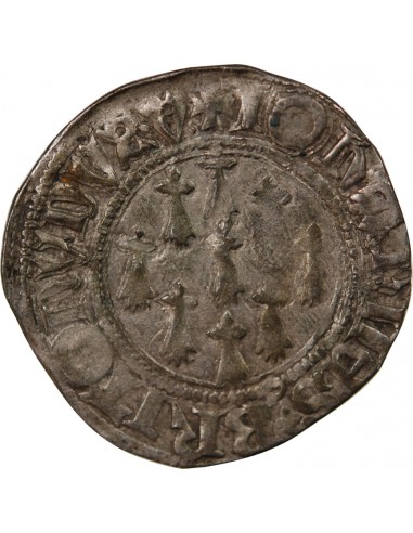 DUCHÉ DE BRETAGNE, JEAN V - BLANC AUX NEUF MOUCHETURES 1399 / 1442 VANNES