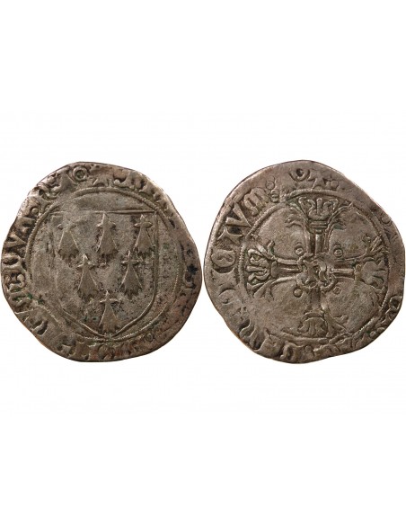 François II de Bretagne 1 gros Billon 1458-1488 T Nantes