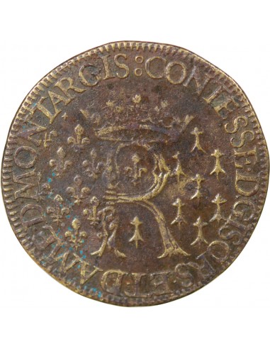 NOBLESSE, RENEE DE FRANCE - JETON LAITON 1528-1574