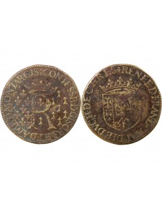 NOBLESSE, RENEE DE FRANCE - JETON LAITON 1528-1574 2