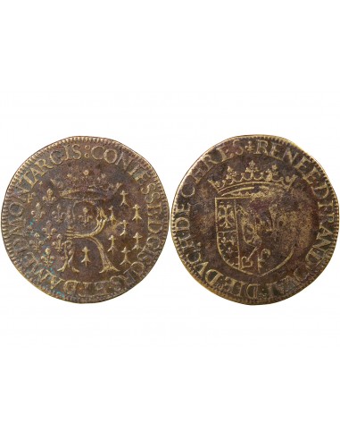 NOBLESSE, RENEE DE FRANCE - JETON LAITON 1528-1574