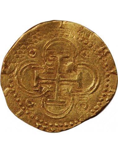ESPAGNE, PHILIPPE II - 2 ESCUDOS OR 1566/88 S SEVILLE