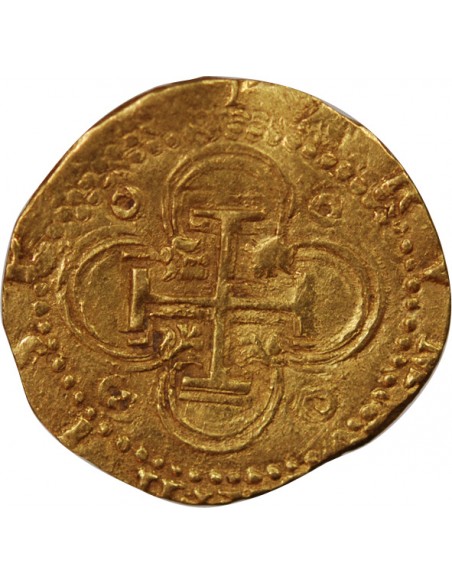 ESPAGNE, PHILIPPE II - 2 ESCUDOS OR 1566/88 S SEVILLE
