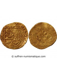 ESPAGNE, PHILIPPE II - 2 ESCUDOS OR 1566/88 S SEVILLE