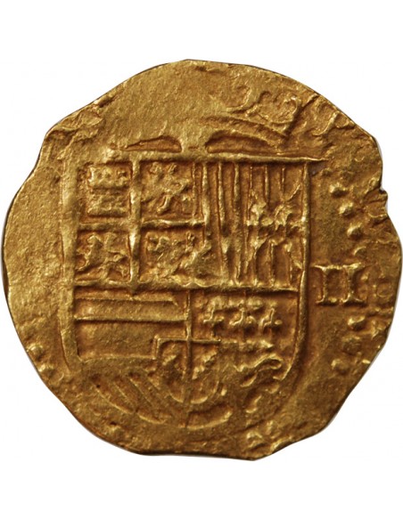 ESPAGNE, PHILIPPE II - 2 ESCUDOS OR 1566/88