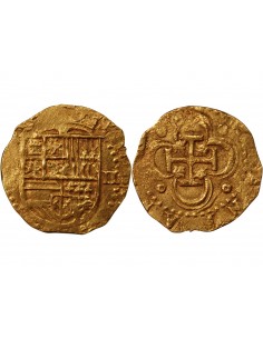 ESPAGNE, PHILIPPE II - 2 ESCUDOS OR 1566/88 2