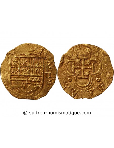 ESPAGNE, PHILIPPE II - 2 ESCUDOS OR 1566/88