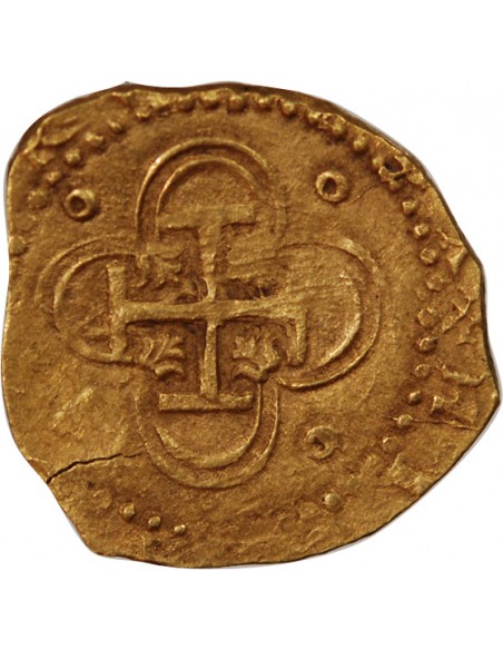 ESPAGNE, PHILIPPE II - 2 ESCUDOS OR DATE 1590/89 S SEVILLE