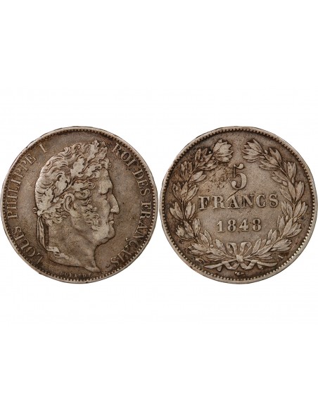 Louis-Philippe Ier 5 francs Argent 1848 A Paris