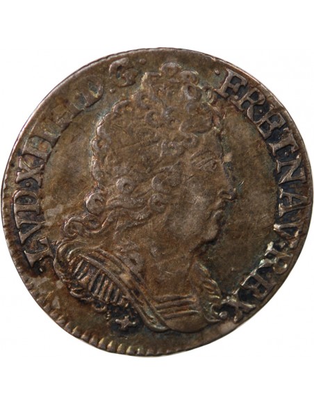 LOUIS XIV﻿ - 1/10 ECU AUX TROIS COURONNES 1710 T NANTES