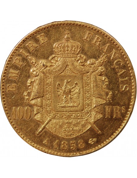 NAPOLEON III - 100 FRANCS OR 1858 A PARIS﻿