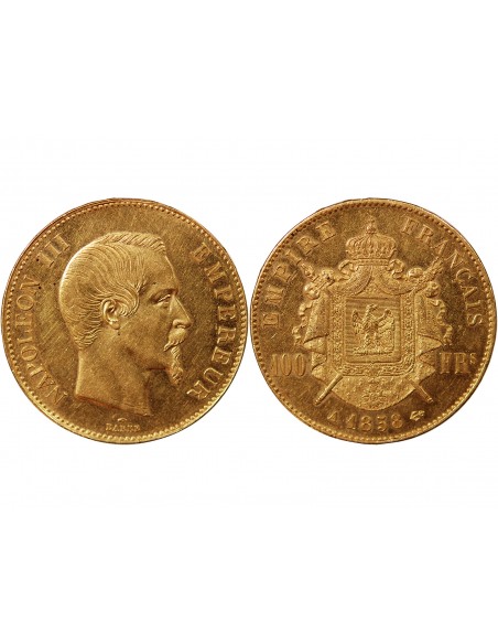 NAPOLEON III - 100 FRANCS OR 1858 A PARIS﻿