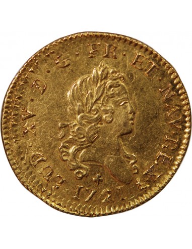 LOUIS XV - LOUIS D'OR REFORME AUX 2 L 1721 A PARIS