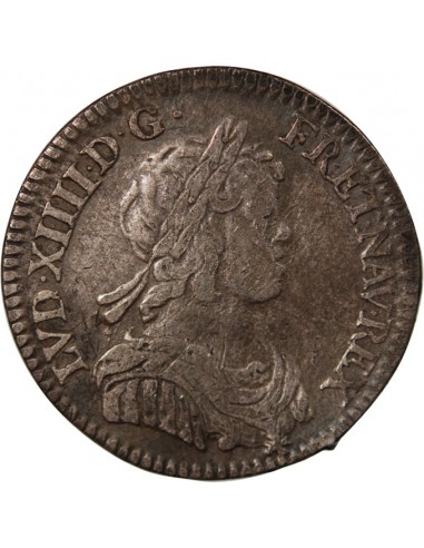 Louis XIV 1/12 ecu Argent 1644 A Paris