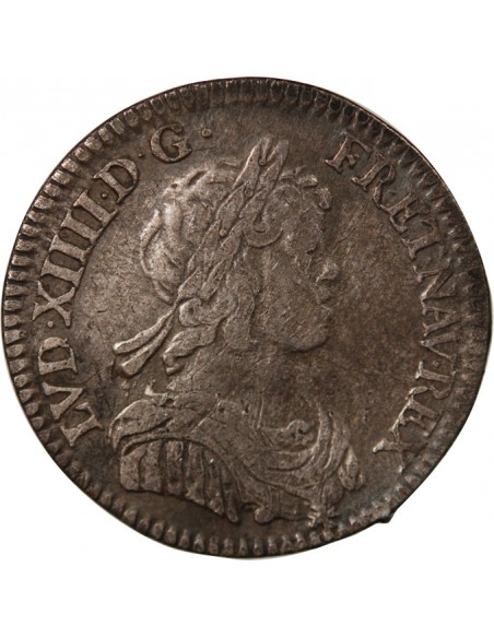 Louis XIV 1/12 ecu Argent 1644 A Paris