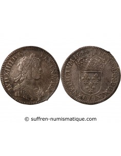 Louis XIV 1/12 ecu Argent 1644 A Paris