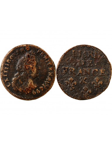 Louis XIV 1 liard Cuivre 1699 & Aix-en-Provence