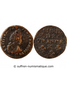 Louis XIV Liard au buste âgé Cuivre 1699 & Aix-en-Provence