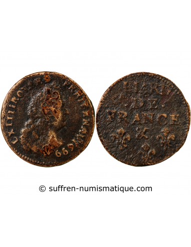 Louis XIV 1 liard Cuivre 1699 & Aix-en-Provence