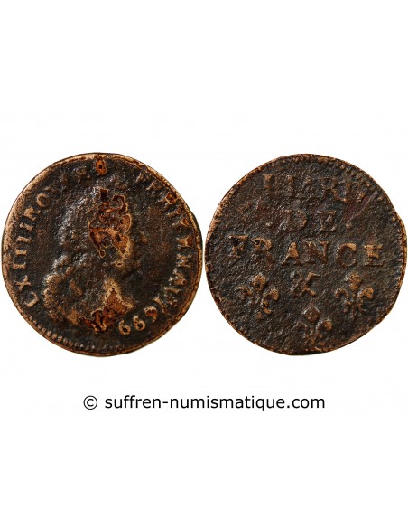 Louis XIV 1 liard Cuivre 1699 & Aix-en-Provence