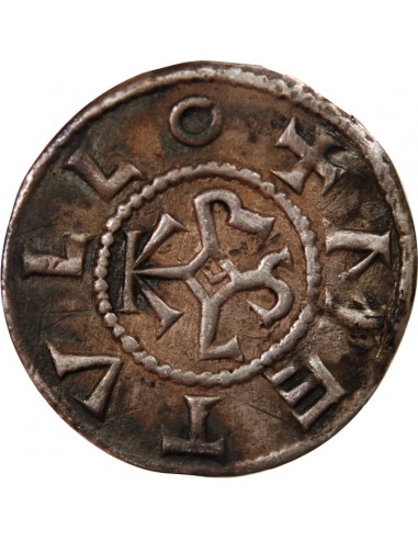 CAROLINGIENS, CHARLES II LE CHAUVE - DENIER ARGENT 840 / 864 MELLE