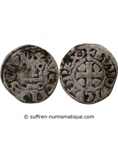 Louis VIII 1 denier tournois Billon 1223-1245