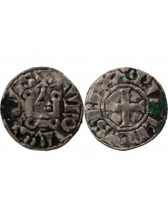 PHILIPPE III - DENIER TOURNOIS AVEC POINTS 1270-1280 2