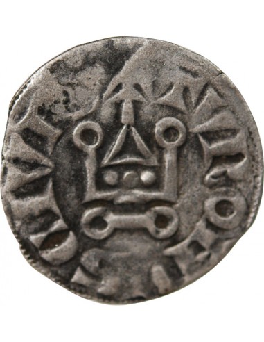 PHILIPPE III / IV - DENIER TOURNOIS A L'O ROND 1280-1290