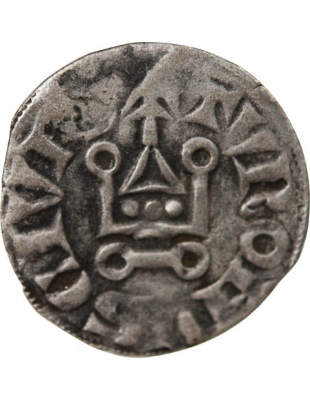 PHILIPPE III / IV - DENIER TOURNOIS A L'O ROND 1280-1290