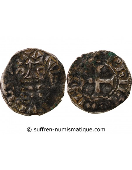 PHILIPPE III / IV - DENIER TOURNOIS A L'O ROND 1280-1290
