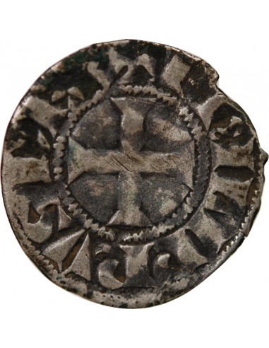 PHILIPPE III / IV - DENIER TOURNOIS A L'O ROND 1280-1290