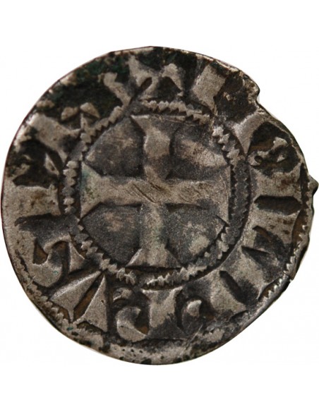 PHILIPPE III / IV - DENIER TOURNOIS A L'O ROND 1280-1290