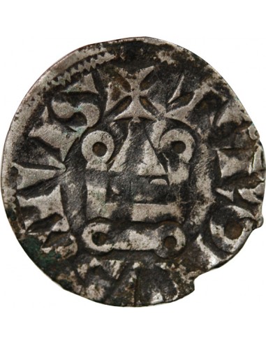 PHILIPPE III / IV - DENIER TOURNOIS A L'O ROND 1280-1290