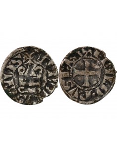 PHILIPPE III / IV - DENIER TOURNOIS A L'O ROND 1280-1290 2