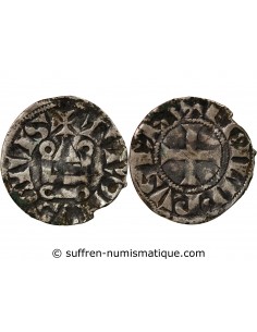 PHILIPPE III / IV - DENIER TOURNOIS A L'O ROND 1280-1290